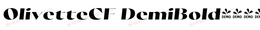 OlivetteCF DemiBold字体转换